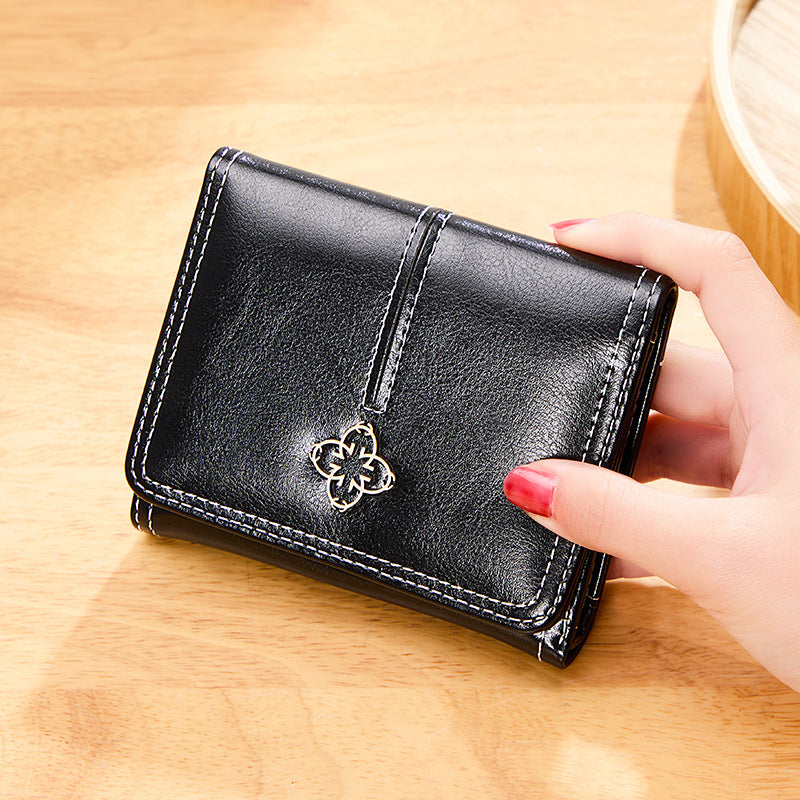 Women's Short Trifold Vintage Wallet