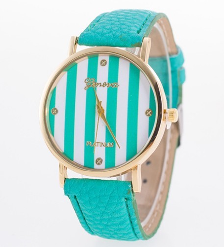 Geneva student colorful elephant belt watch Geneva zebra stripes lady quartz watch