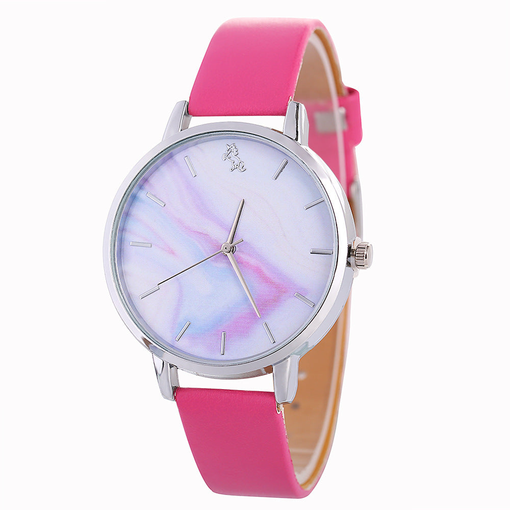 Casual gradient color belt women's watch