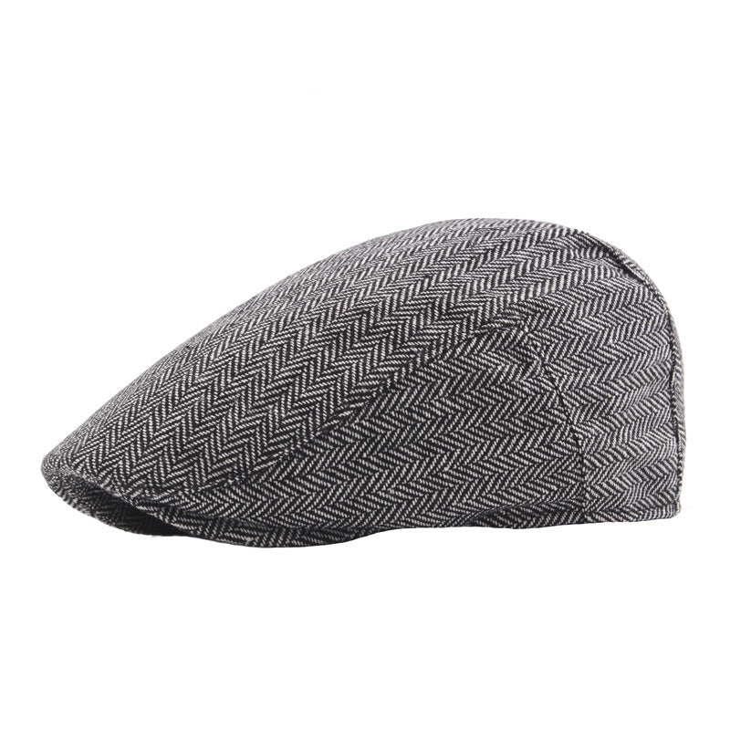 Winter Tweed Flat Cap Men's Newsboy Cap Baby British Retro Beret