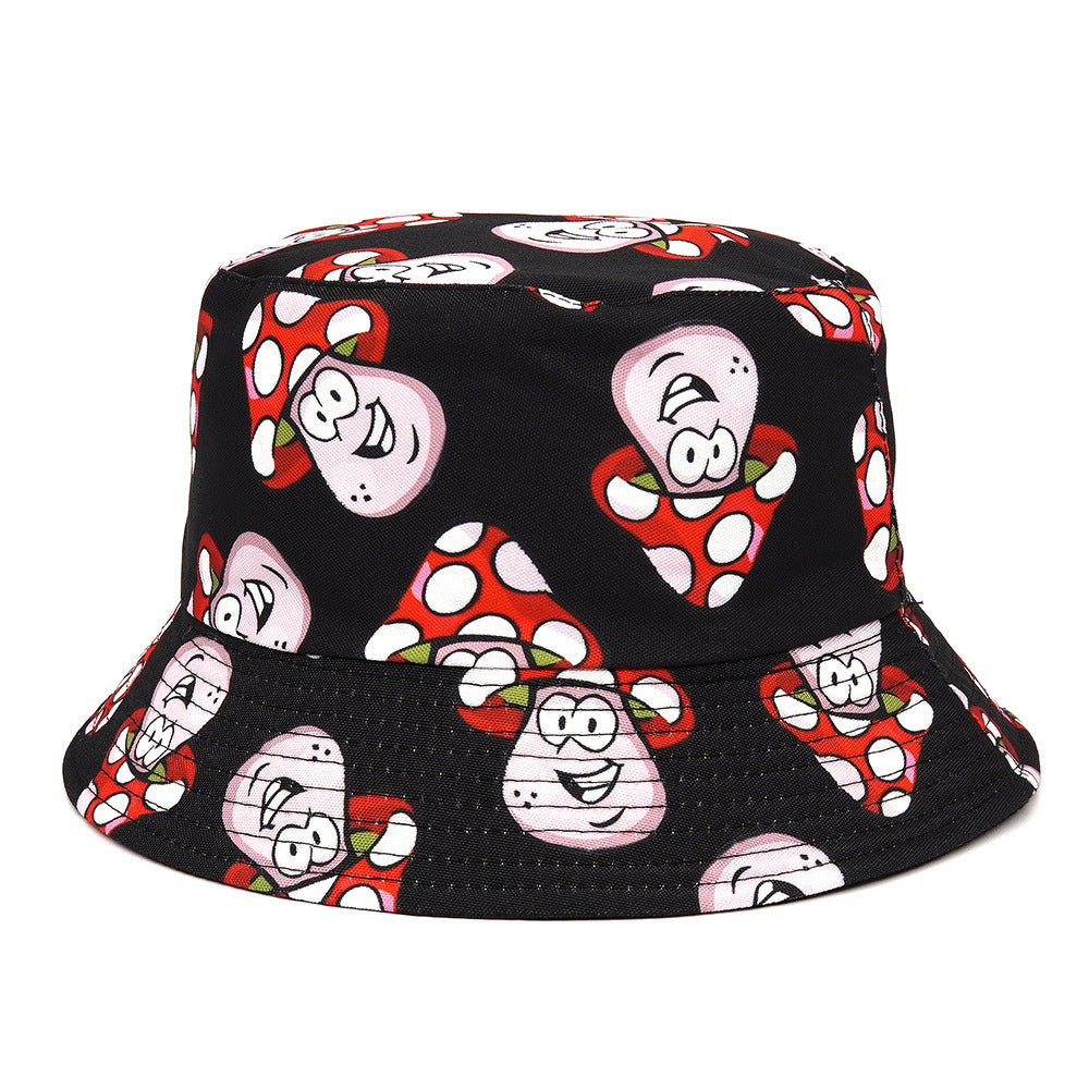 Bucket Cartoon Mushroom Double-sided Wear Bucket Hat