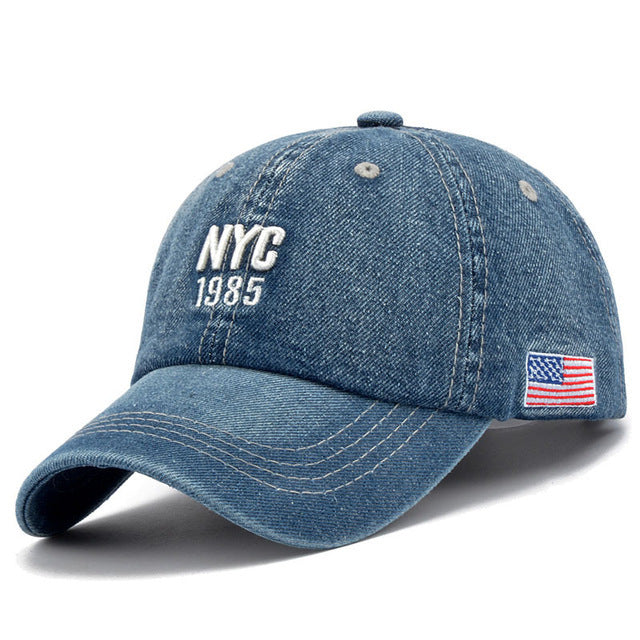 Hat Men's Denim Baseball Peaked Cap