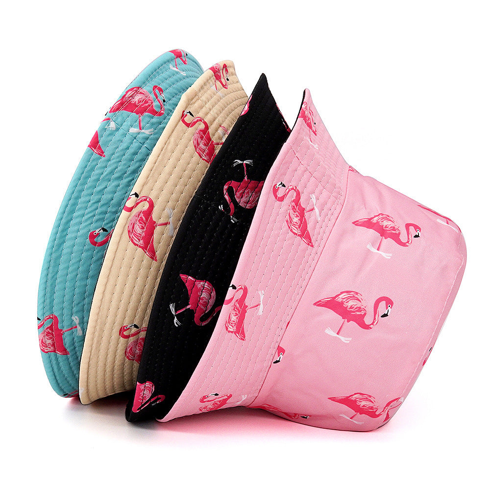 Flamingo Pattern Bucket Hat Outdoor Sports Sunhat