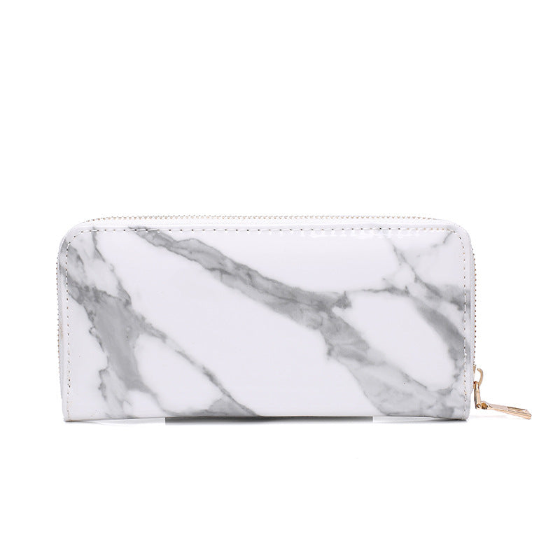 Women's Fashion Simple Marbled Zipper Wallet