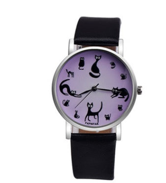 Explosive cat light skin girl belt watch small lazy animal quartz watch