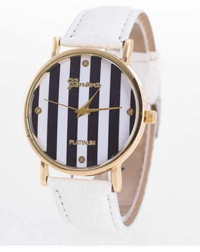 Geneva student colorful elephant belt watch Geneva zebra stripes lady quartz watch