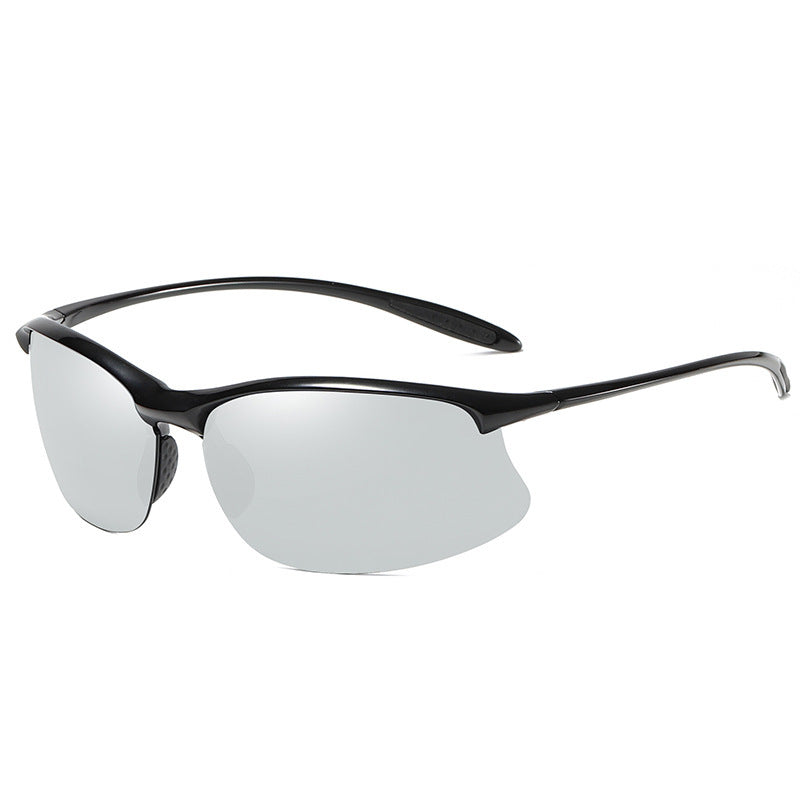 Fashion Semi-rimless Sports Driving Polarized Light Sun Glasses