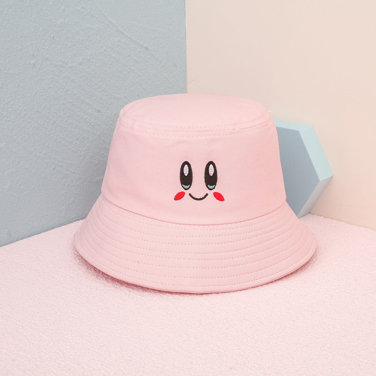 Japanese Style All-matching Women's Spring And Autumn Bucket Hat Cute Expression