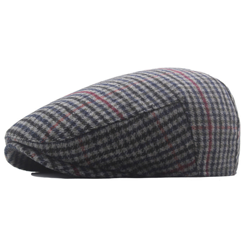 Winter Tweed Flat Cap Men's Newsboy Cap Baby British Retro Beret