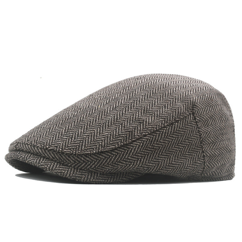 Winter Tweed Flat Cap Men's Newsboy Cap Baby British Retro Beret