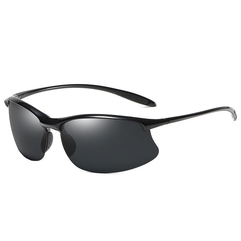 Fashion Semi-rimless Sports Driving Polarized Light Sun Glasses