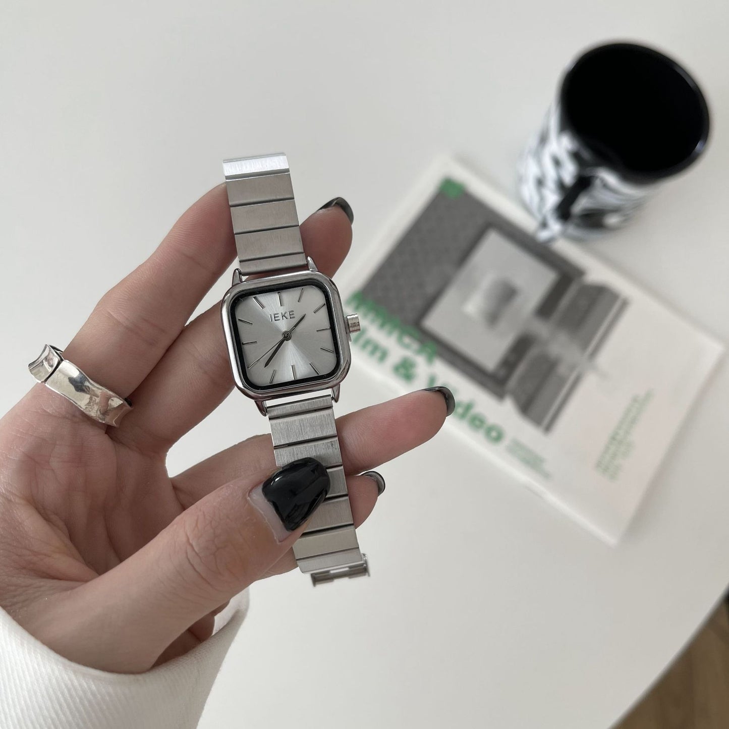 Simple Square Fashion Exquisite Steel Belt Watch