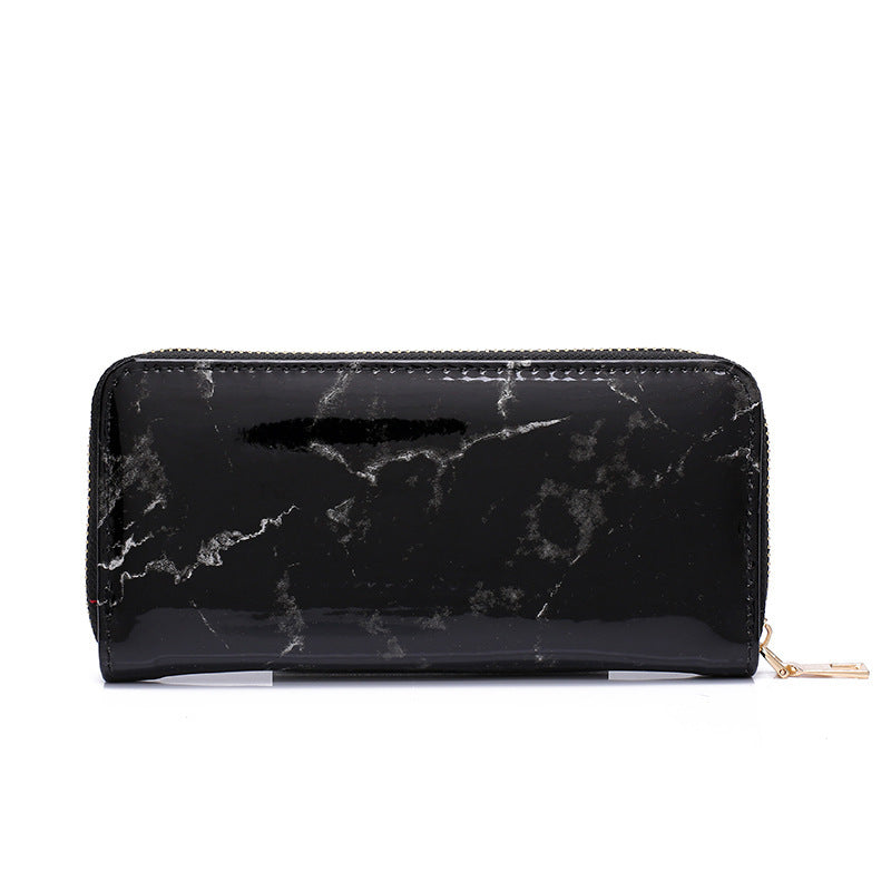 Women's Fashion Simple Marbled Zipper Wallet