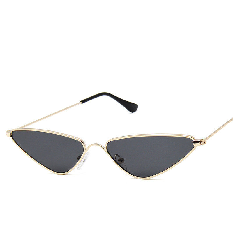 Small Frame Sunglasses Fashion Triangle Ocean Piece Metal Sunglasses