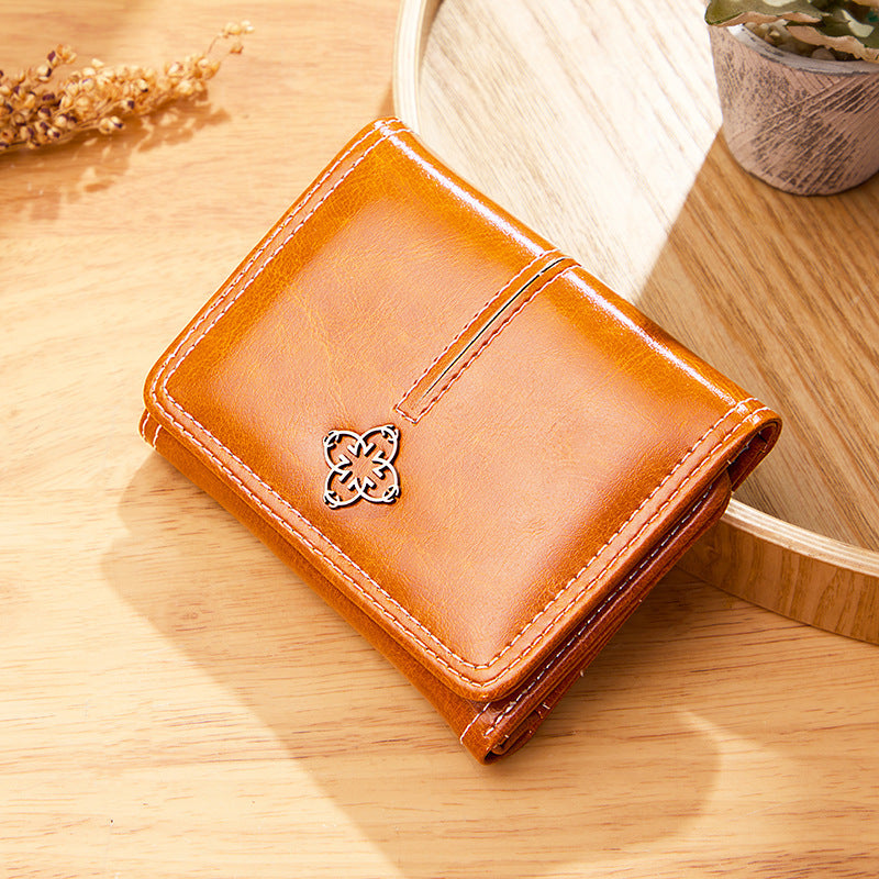 Women's Short Trifold Vintage Wallet