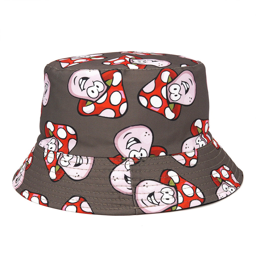 Bucket Cartoon Mushroom Double-sided Wear Bucket Hat