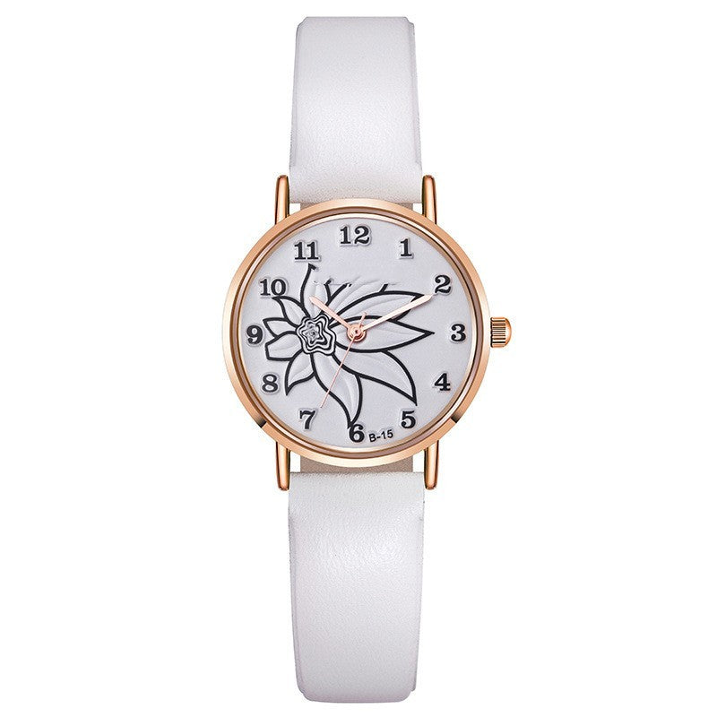 Digital Leather Belt Women's Casual Quartz Watch