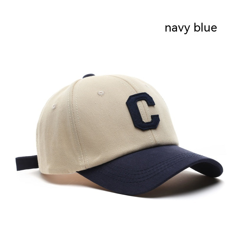 Stylish Retro Minimalism Letter Patch Stitching Baseball Hat