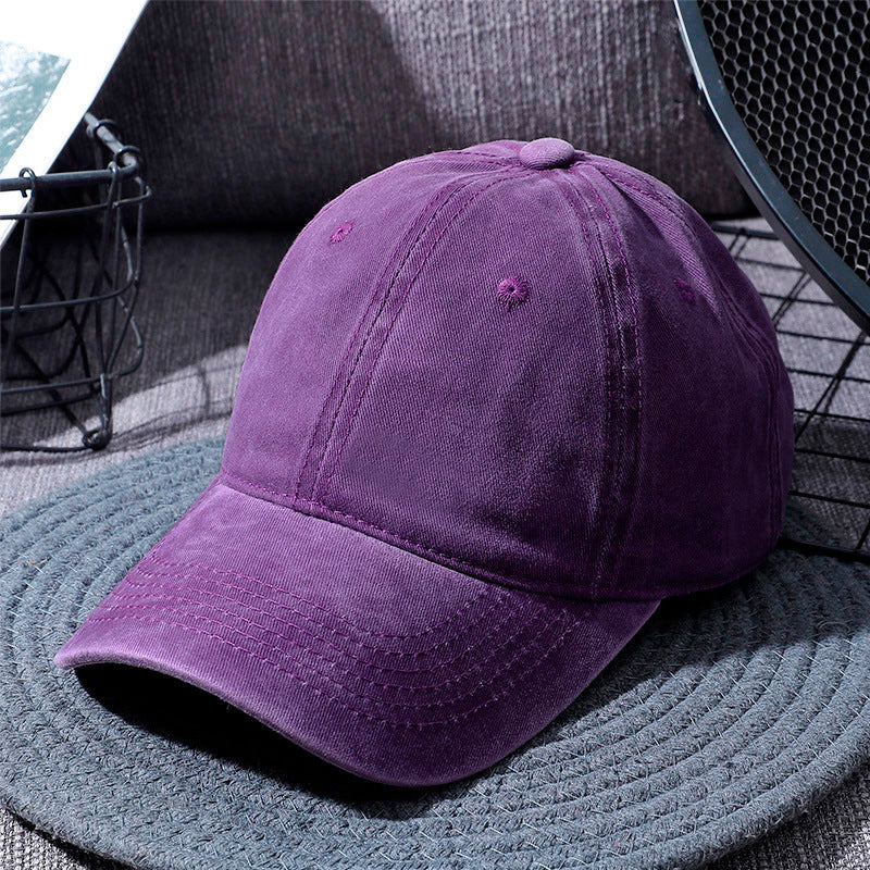 Washed Baseball Caps For Men And Women Outdoor Distressed Sun Hats Simple Caps