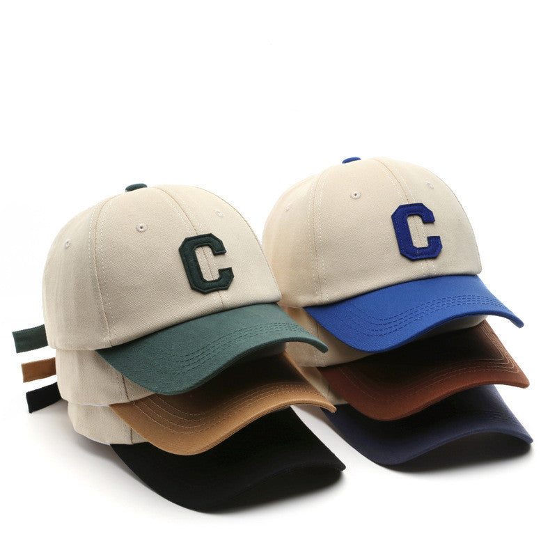 Stylish Retro Minimalism Letter Patch Stitching Baseball Hat