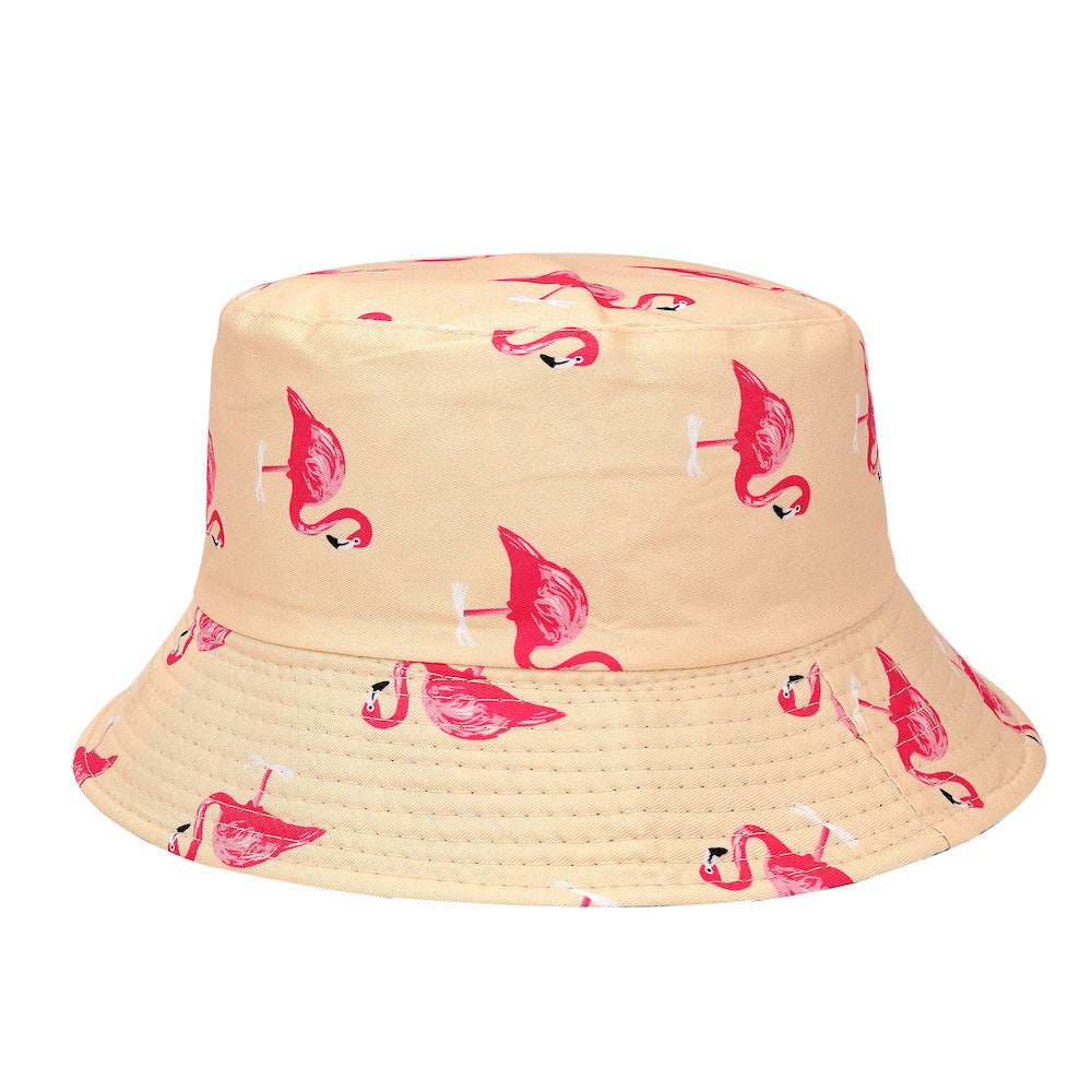 Flamingo Pattern Bucket Hat Outdoor Sports Sunhat