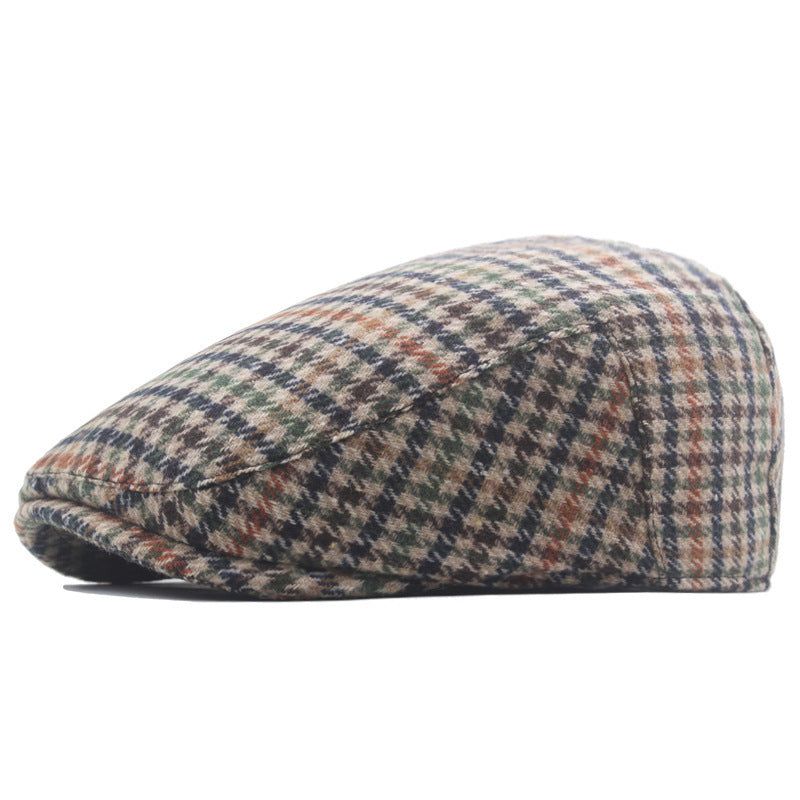 Winter Tweed Flat Cap Men's Newsboy Cap Baby British Retro Beret