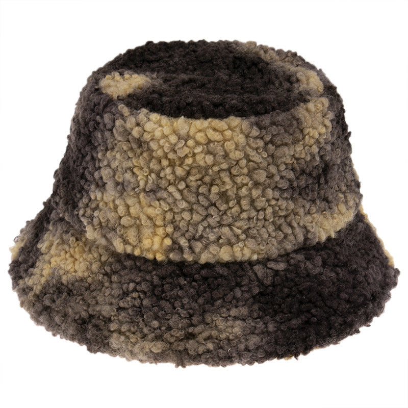 Autumn And Winter Thickening Warm And Cute Tie-dye Bucket Hat