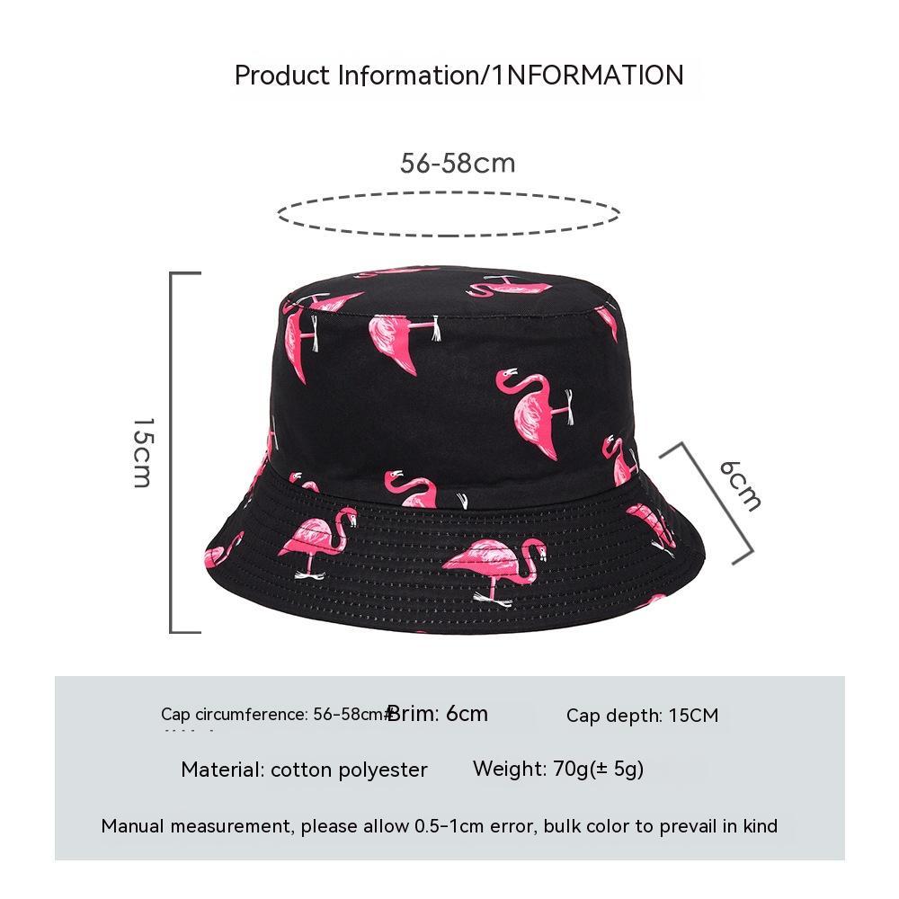 Flamingo Pattern Bucket Hat Outdoor Sports Sunhat