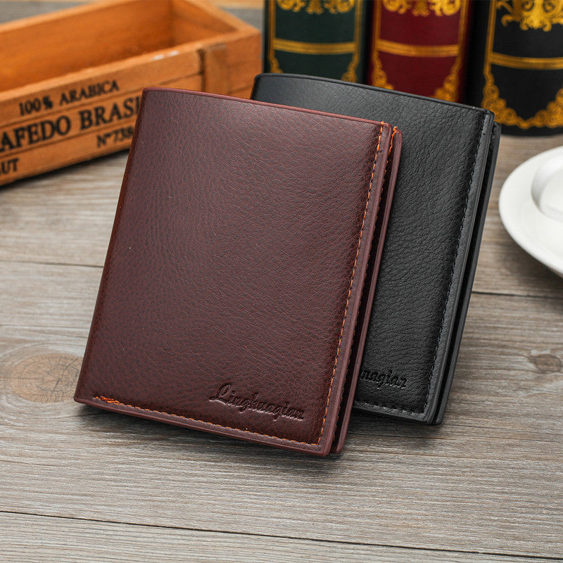 New Business Faux Leather Men's Short Wallet