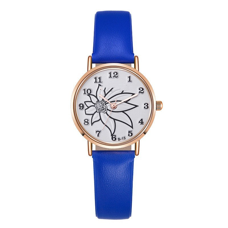 Digital Leather Belt Women's Casual Quartz Watch