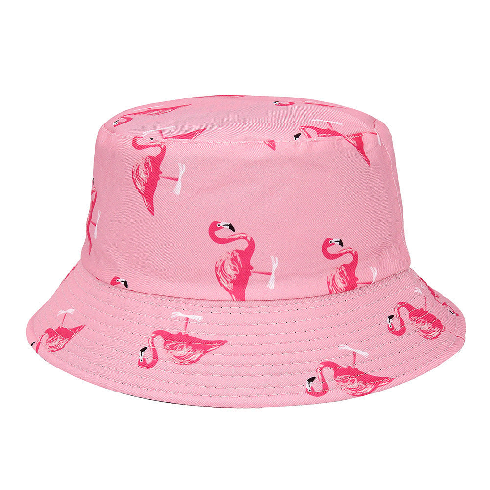 Flamingo Pattern Bucket Hat Outdoor Sports Sunhat