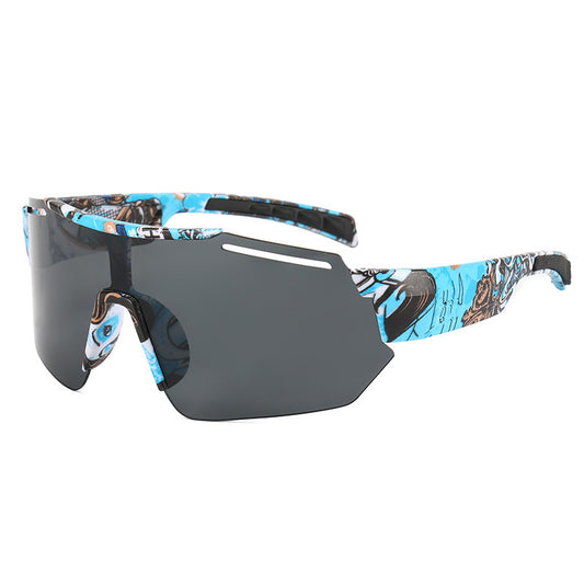 Fashion Sunglasses Big Frame Outdoor Cycling Glasses Men And Women Color Sports Sunglasses